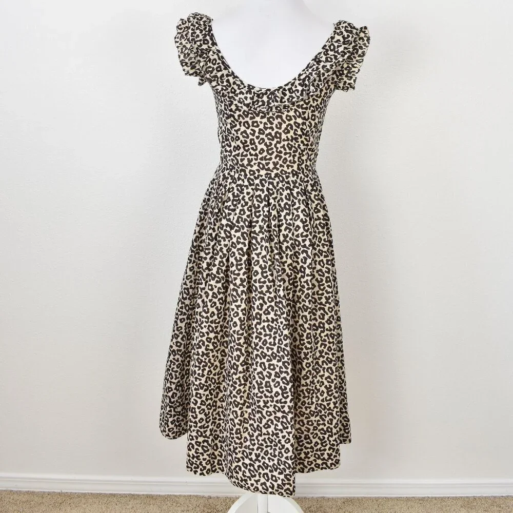 Sea New York Lottie Leopard Midi Dress - 0 - Picture 8 of 11